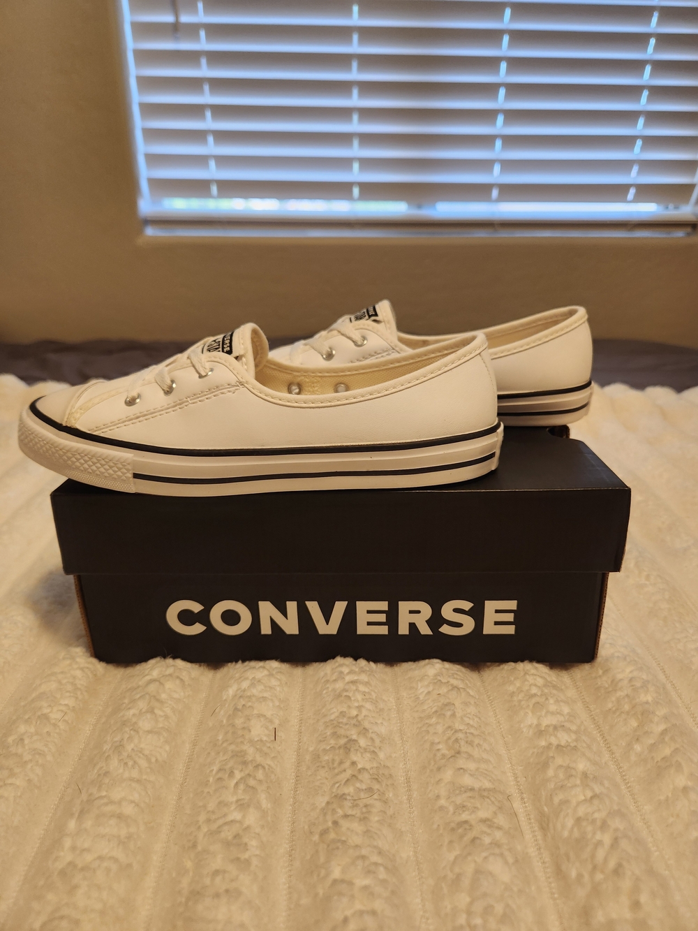 Converse Low Top Canvas Sneakers in White